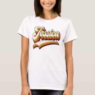 Camiseta Nome Retro Jessica Design Vintage dos Anos 70