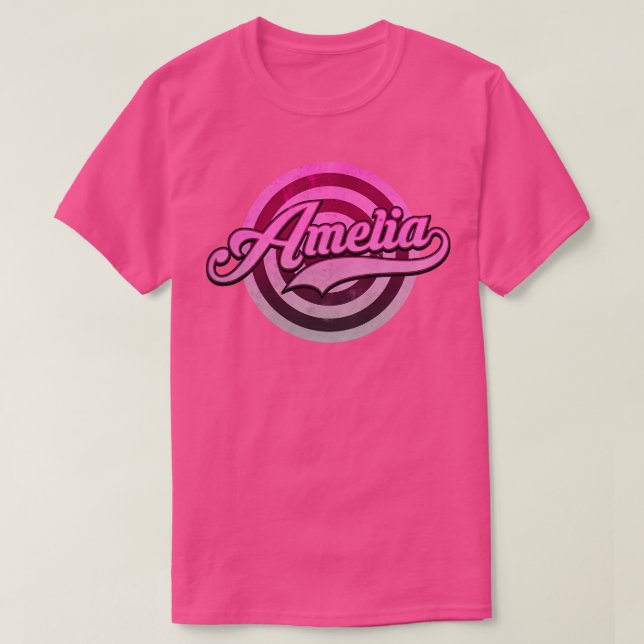 Camiseta Nome Rosa Amelia (Frente do Design)