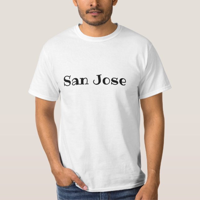 Camiseta nome San Jose em letras retrô (Frente)