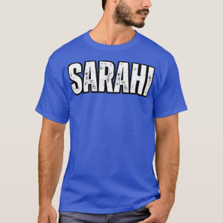Camiseta Nome Sarahi Dotado Aniversário de Feriado de Anive