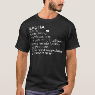 Camiseta Nome Sasha Definição Sasha Sasha Nome feminino Sas