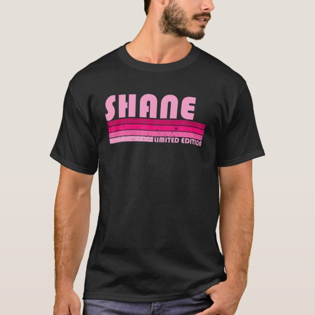 Camiseta Nome SHANE - Introdução Personalizada do Retro Vin (Frente)