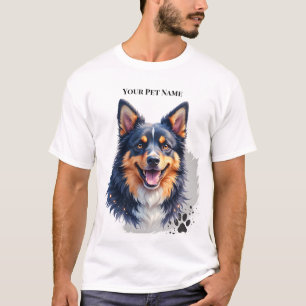 Camiseta Nome Simples Moderno de Pet & Design Personalizado