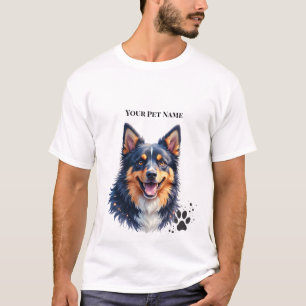 Camiseta Nome Simples Moderno de Pet & Design Personalizado
