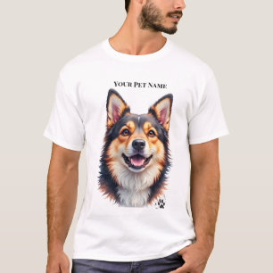 Camiseta Nome Simples Moderno de Pet & Design Personalizado