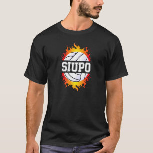 Camiseta Nome Siupo Jogadora de Volei Garotas Bola e Rede E