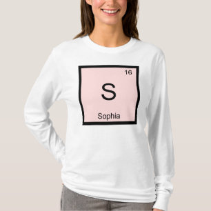 Camiseta Nome Sophia Elemento Químico Tabela Periódica