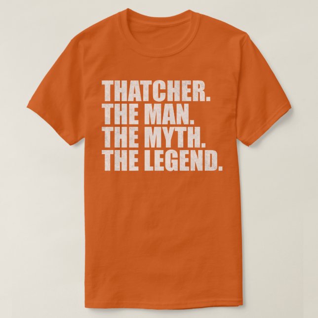 Camiseta Nome ThatcherThatcher Nome dado Thatcher (Frente do Design)