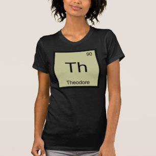 Camiseta Nome Theodore Elemento Químico Tabela Periódica