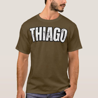 Camiseta Nome Thiago Dotado Aniversário de Feriado de Anive