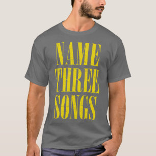 Camiseta Nome Três Canções Grunge Meme Mashup