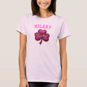 Camiseta Nome Trevo Frente e Verso Dia de São Patrício ☘