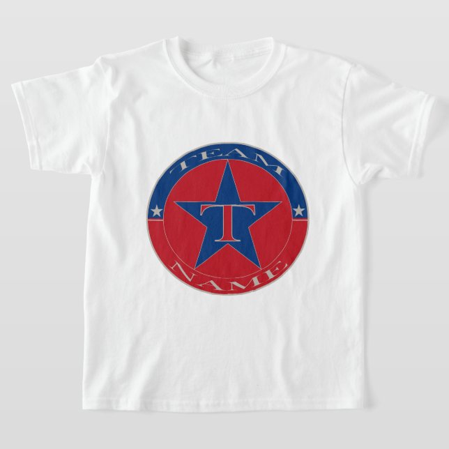 Camiseta Nome Único da Equipe de Crianças Personalizadas Pe (Postura )