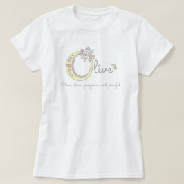 Camiseta Nome verde-oliva das meninas e significado da