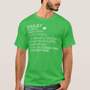 Camiseta Nome Violet Definition Violet Nome feminino Violet