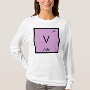 Camiseta Nome Violeta Química Elemento Tabela Periódica