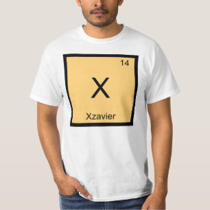 Camiseta Nome Xzavier Elemento Químico Tabela Periódica