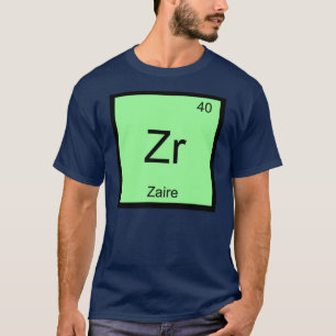 Camiseta Nome Zaire Química Elemento Tabela Periódica