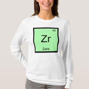 Camiseta Nome Zaire Química Elemento Tabela Periódica
