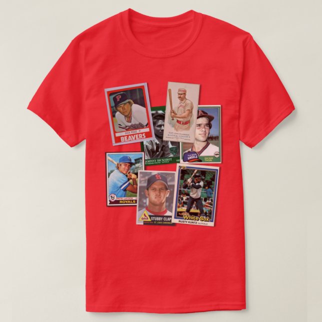 Camiseta Nomes de basebol de excelente na História (Frente do Design)