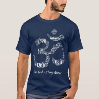 Camiseta Nomes de Deus no Símbolo Om Yoga Inspirou Aum