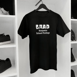 Camiseta nomes de graduação de companheiros de classe preto
