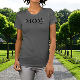 Camiseta Nomes dos Filhos da Mamãe Estabelecidos Tipografia
