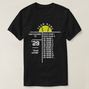 Camiseta Nomes e treinadores personalizados de jogadores do