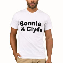 Nomes icónicos - Bonnie e t-shirt de Clyde