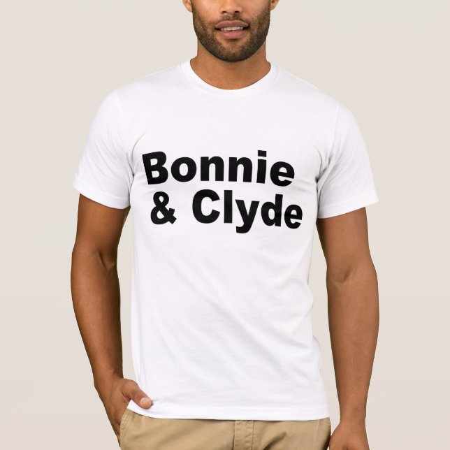 Camiseta Nomes icónicos - Bonnie e t-shirt de Clyde (Frente)