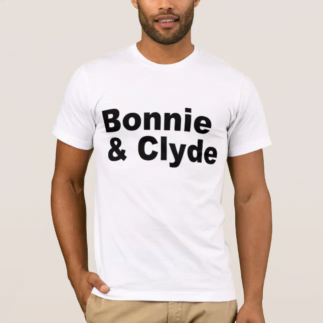 Camiseta Nomes icónicos - Bonnie e t-shirt de Clyde