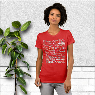 Camiseta Nomes incríveis de Deus