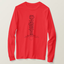 CAMISETA NOMES UNISEX EM ADULTOS/CRIANÇAS DE DIMENSÃO UNISE