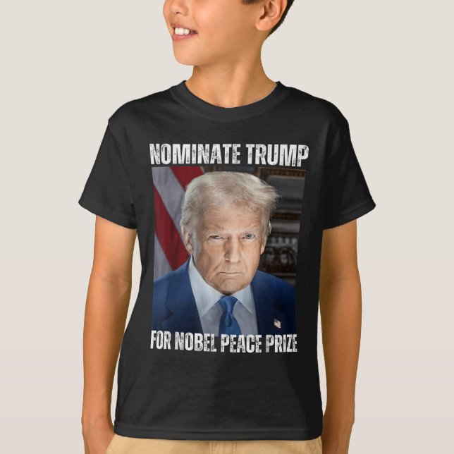 Camiseta Nominar Trump Para O Prêmio Nobel Da Paz (Frente)
