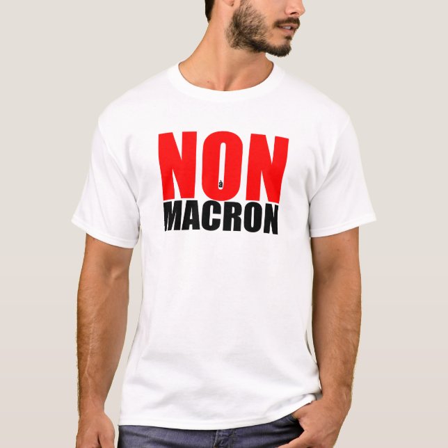 Camiseta NON à MACRON men Tee (Frente)