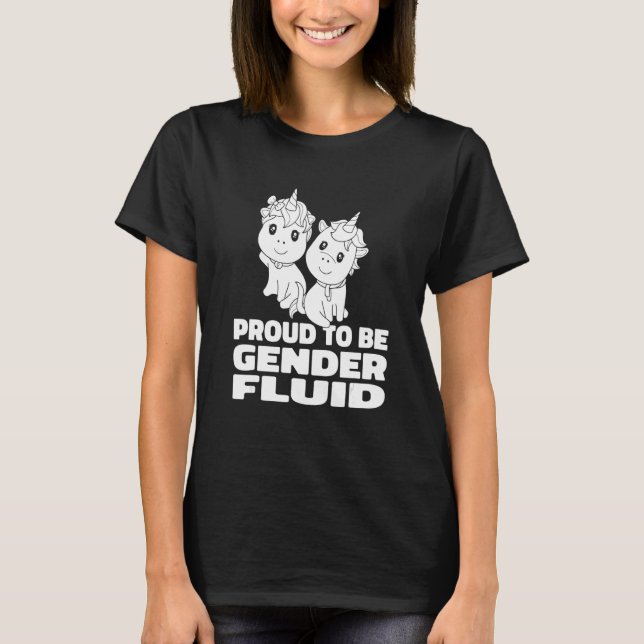 Camiseta Non Binary Unicorn Pride Neutral - Genderless Gend (Frente)