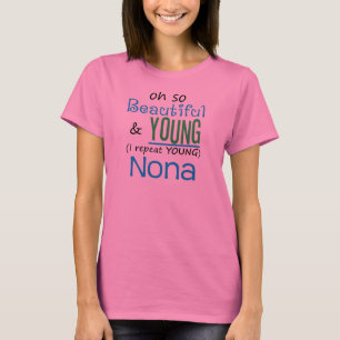 Camiseta Nona bonitos e novos
