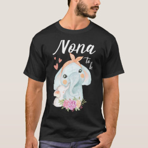 Camiseta Nona Para Ser Elefante Bebê Nona Floral