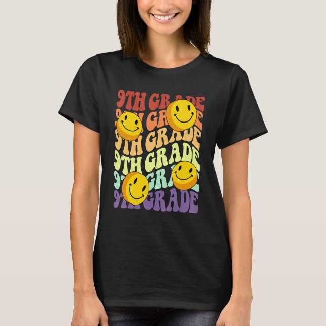 Camiseta Nona professora de volta à Escola Retro (Frente)