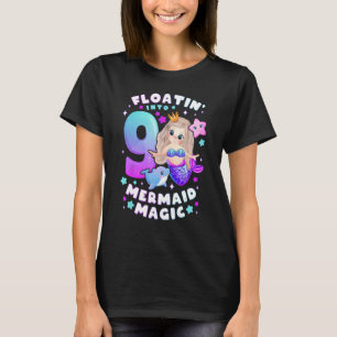 Camiseta Nona Rapariga de 9 Anos, Sereia, Número 9