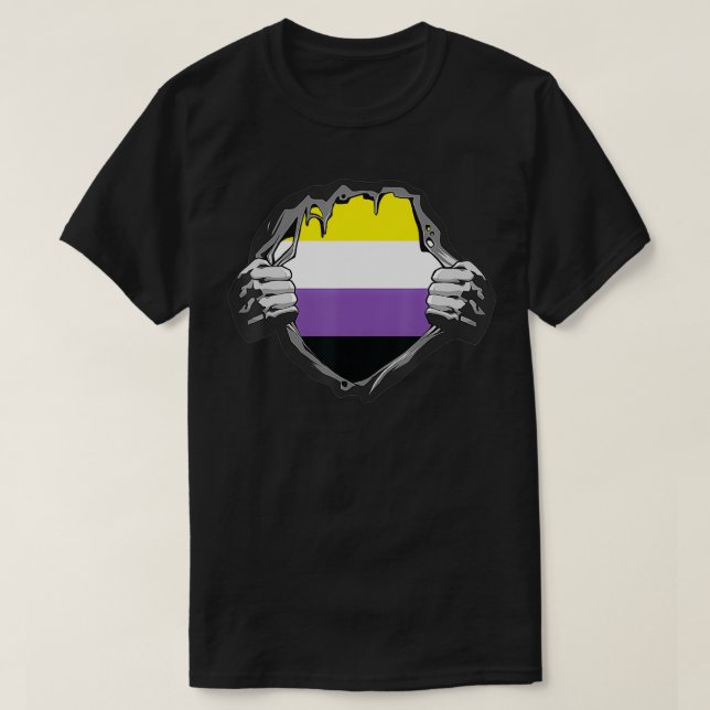 Camiseta Nonbinary Pride Non Binary Nonbinary Enby Flag  (Frente do Design)