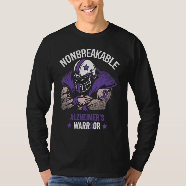 Camiseta Nonbreakable Alzheimers Awareness Supporter Ribbon (Frente)