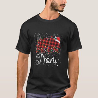 Camiseta Noni Bear Red Xadrez Natal Pajama Merry Xmas Fa