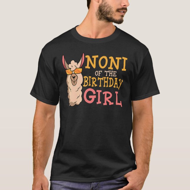 Camiseta Noni Da Festa De Aniversário Da Amiga Lama Celebra (Frente)