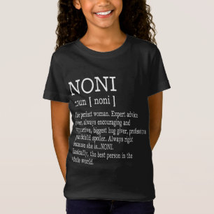 Camiseta Noni Definition Avó Dia das Mães dá presentes às m