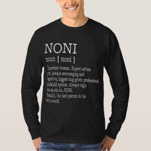 Camiseta Noni Definition Avó Dia das Mães dá presentes às m