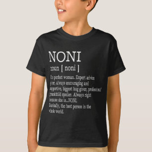 Camiseta Noni Definition Avó Dia das Mães dá presentes às m