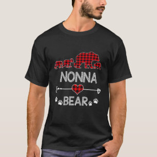 Camiseta Nonna Bear Red Buffalo Xadrez Nonna Bear Pajama