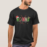 Camiseta Nonna Claus Santa Hat E Reindeer Vovó Christm<br><div class="desc">Nonna Claus Santa Hat E Reindeer Vovó Feriado Natal Longa Camisa De Capa</div>
