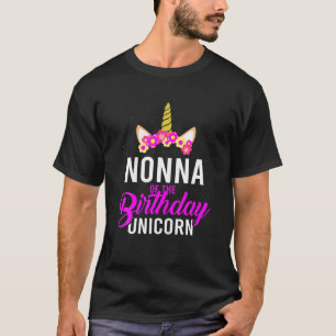 Camiseta Nonna Da Família Birthday Unicorn Matching